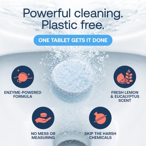 Fab Tab Toilet Bowl Cleaner Tablets, Lemon & Eucalyptus Scent, 20 Count