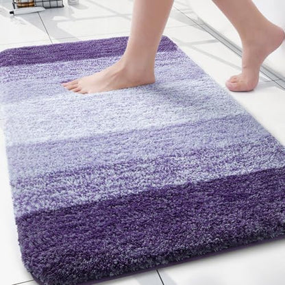 Arotive Microfiber Bathroom Rugs, Shaggy Soft Absorbent Bath Rug, 30x20