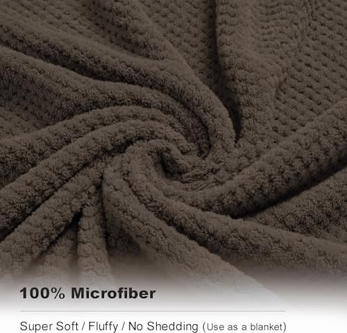 Smuge Extra Large Bath Towel Sheet Set 35x70 Inches - Oversized Bath Towels Set,Large Microfiber - Quick Dry,Lightweight,Super Soft,Highly Absorbent Towel Set for Bathroom,Pack of 4(Seal Brown)