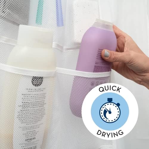 S&T INC. Shower Organizer and Caddy, 2 Pack, 14" x 30", White