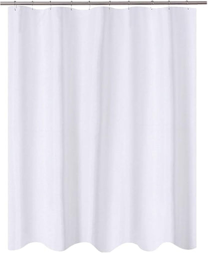 N&Y HOME RV Shower Curtain or Liner Fabric 60 x 64 inches, Perfect for Camping Travel Trailer, White Bathroom Curtains with Grommets, 60x64