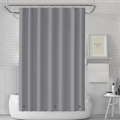 TIKABC Shower Curtain Liner, 4G PEVA Shower Liner, Plastic Peva Waterproof Shower Curtains, 72x72 inch with Grommet Holes 3 Magnetic Weights