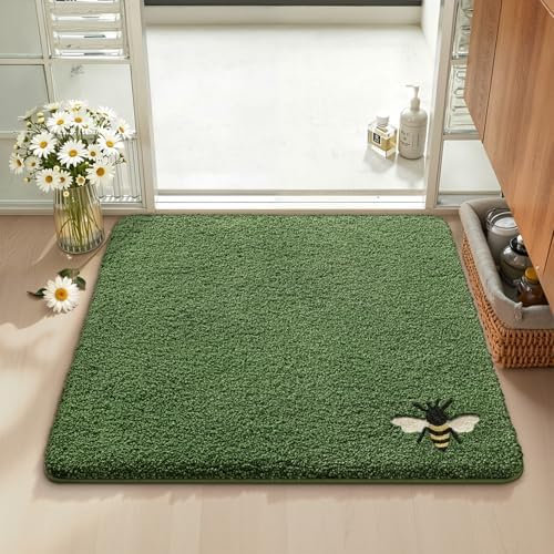 LUMI Square Bathroom Rug 32x32, Soft Absorbent Bath Mat, Non Slip
