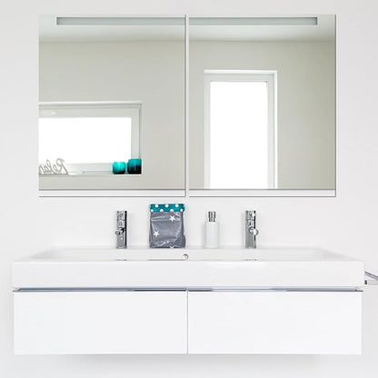 Acrylic Mirror Sheet for Wall, 15.7" x 19.6" x 1Pcs | Large Rectangular Mirror Tiles Frameless Wall Mounted Mirror Self-Adhesive Mirror Stickers for Vanity Bedroom Home Decor
