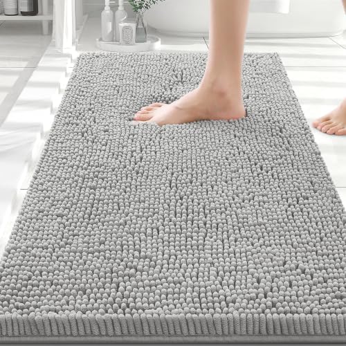 Smiry Bathroom Rugs 30X20, Luxury Chenille Extra Soft Absorbent Bath Mat