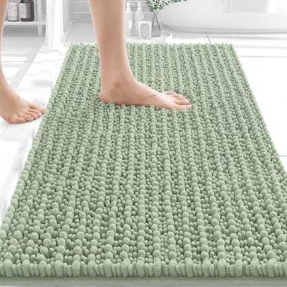 OLANLY Bathroom Rugs 30x20, Thick Soft Absorbent Chenille Bath Rugs