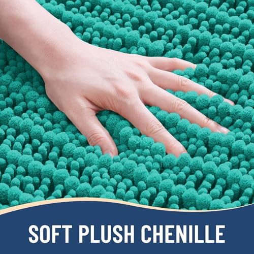 Arotive Bathroom Rugs Mat 34x21, Soft Absorbent Chenille Shaggy Bath Mat