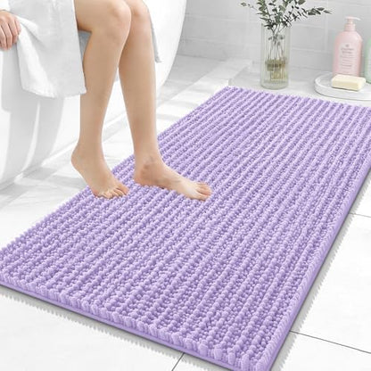 OLANLY Bathroom Rugs 44x24, Thick Soft Absorbent Chenille Bath Rugs