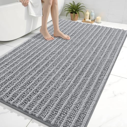 Arotive Bathroom Rugs Mat 59x35, Soft Absorbent Chenille Shaggy Bath Mat