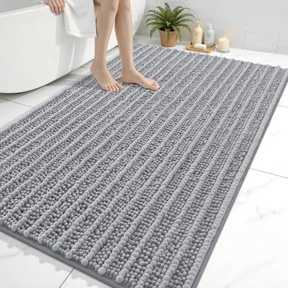 Arotive Bathroom Rugs Mat 59x35, Soft Absorbent Chenille Shaggy Bath Mat
