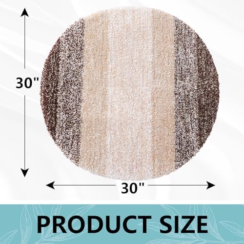 Arotive Microfiber Bathroom Rugs, Shaggy Soft and Absorbent Bath Rug, 30x30