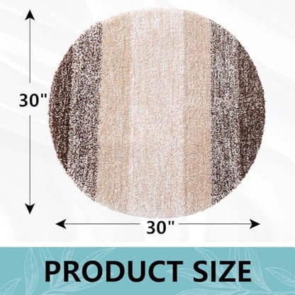 Arotive Microfiber Bathroom Rugs, Shaggy Soft and Absorbent Bath Rug, 30x30