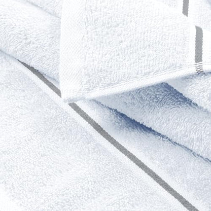 MyOwn Ultra Soft 6 Pack Cotton Towel Set, Contains 2 Bath Towels 28x55 inch, 2 Hand Towels 16x24 inch & 2 Wash Coths 12x12 inch, Ideal Everyday use, Compact & Lightweight - White
