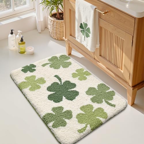 LUMI Bathroom Rug 16x24, Soft Absorbent Microfiber Bath Mat, Non Slip
