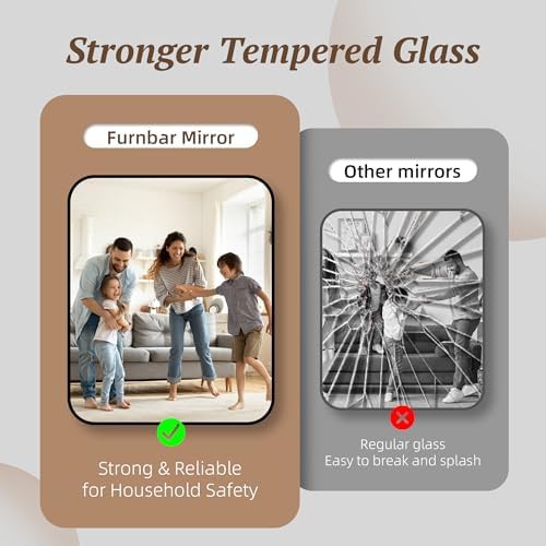 Bathroom Mirror 60" x 30", Large Rectangle Wall Mirror, Silver