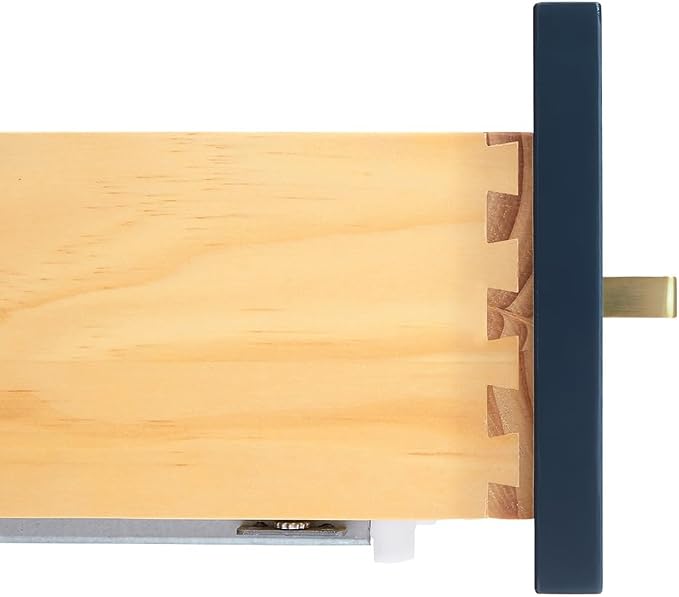 Beckford 72" Midnight Blue Double Bathroom Vanity with 2" Edge Italian Carrara Marble Top, Dual Rectangular Undermount Sinks, 4 Soft Closing Doors, 6 Dovetail Drawers, Brushed Nickel