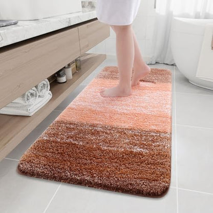Arotive Microfiber Bathroom Rugs, Shaggy Soft Absorbent Bath Rug, 59x24
