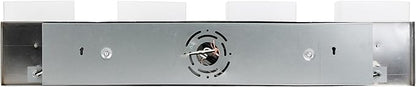 Design House Dove Creek Bathroom Light Fixtures - Traditional 4-Light Vanity Lights for Bathroom - Dimmable Vanity Lights with Frosted Glass – Polished Chrome – Design House, 589671