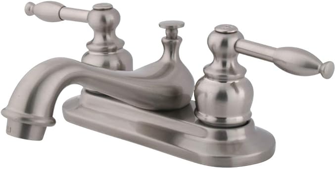 Kingston Brass KB608KL Centerset Lavatory Faucet, 4-1/2", Brushed Nickel