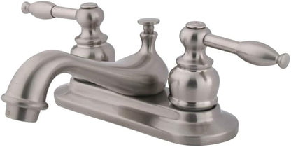 Kingston Brass KB608KL Centerset Lavatory Faucet, 4-1/2", Brushed Nickel