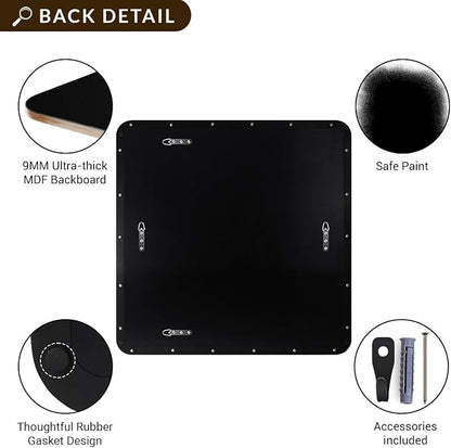 Black Bathroom Mirrors for Over Sink, 36x40 Inch Matte Black Mirror for Bathroom, Rectangle Metal Vanity Mirror for Wall-Modern Clean Design with Superior Stainless Steel Frame