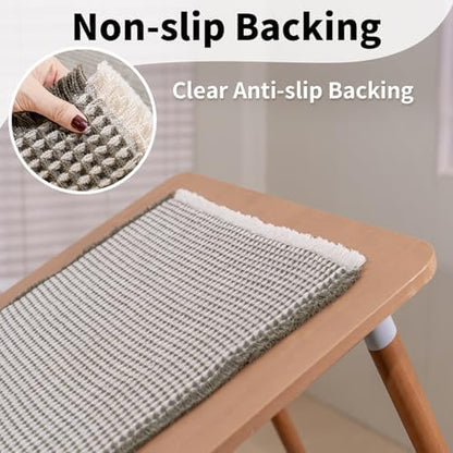 Long Bath Mat, Waffle Bathroom Runner Rug Non Slip Washable, 24 x 60