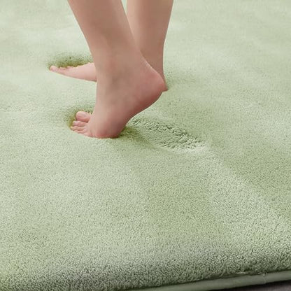 MINIDEAR Bathroom Rugs 60x20 Sage Green - Thick Memory Foam Bath Mat, Ultra Soft & Plush Fluffy, Non-Slip, Quick Dry, Absorbent Washable Floor Microfiber Mat for Tub, Home Decor Accessories