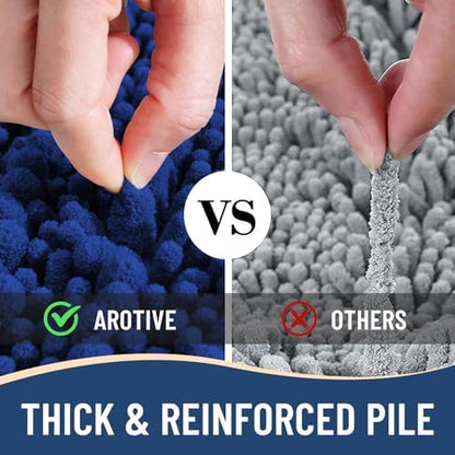 Arotive Bathroom Rugs Mat 24x16, Soft Absorbent Chenille Shaggy Bath Mat