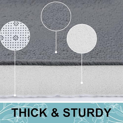 Smiry Memory Foam Bath Mat 70x24, Extra Soft and Absorbent Bathroom Rugs