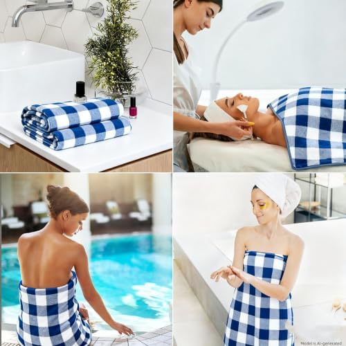 2-Pack Microfiber Bath Towels (27x54 Inches) - Ultra Soft & Quick Dry, 3X Absorbency, Lightweight for Gym, Yoga, Travel & Spa - Perfect for Home, Fitness & Post-Workou