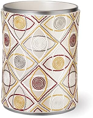 Zahari Home 2pc Sedona Modern Bath Accessories Set Waste Basket & Tissue Box Modern Classic Contemporary Decorative Beautiful Designs Bathroom Decor Set for Home Luxury Bath Set