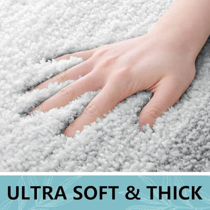 Arotive Microfiber Bathroom Rugs, Shaggy Soft Absorbent Bath Rug, 30x20