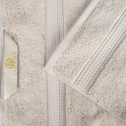 Superior Egyptian Cotton 800 GSM Plush & Absorbent, 9 Piece Set, Stone