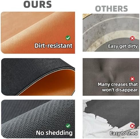 TYUU Thin Bath Mat Runner, Long Bathroom Rugs Non Slip, 24x60 Orange