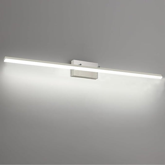 36-Inch Modern LED Bathroom Lights Fixtures, Dimmable 36W 6000K Cool White Makeup Vanity Lighting, Brushed Nickel Vanity Light, Adjustable Bathroom Light Bar Over Mirror
