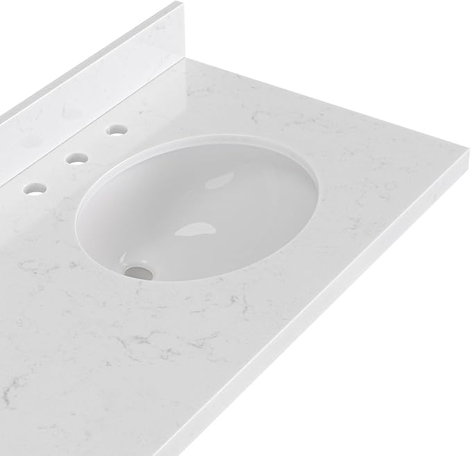 ARIEL Hepburn 72-inch Bathroom Vanity with Sink,Solid Wood, 1.5-inch Carrara White Quartz Countertop, Double Oval Porcelain Sink, 4 Soft Closing Doors, 6 Dovetail Drawers, Vintage Green