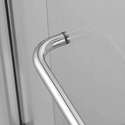 SUNNY SHOWER Semi-Frameless Shower Doors 1/4" (6mm) Glass Sliding Shower Enclosure 54" W x 72" H Shower Glass Door Brushed Nickel Finish