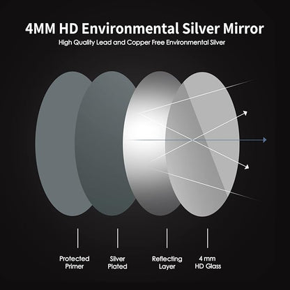 Movo 21 Inch x 31Inch Oval Medicine Cabinet Mirror Bathroom Wall Storage Cabinet Mirror Surface Mount Installation