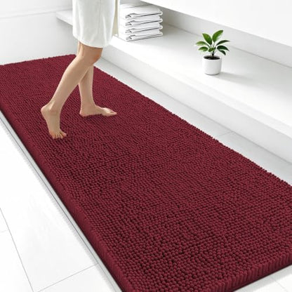 Smiry Bathroom Rugs 59X24, Luxury Chenille Extra Soft Absorbent Bath Mat