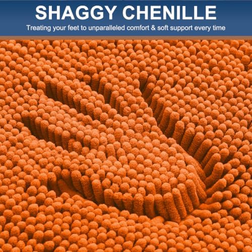 Smiry Bathroom Rugs 24X16, Luxury Chenille Extra Soft Absorbent Bath Mat
