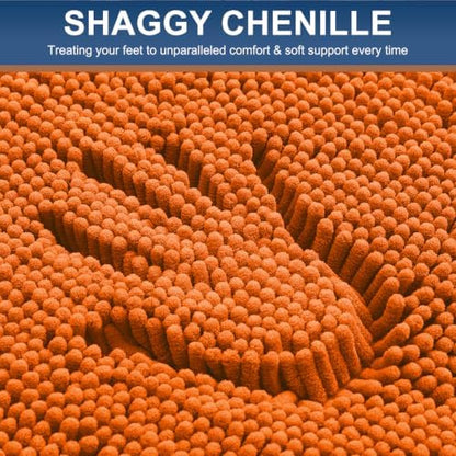 Smiry Bathroom Rugs 30X20, Luxury Chenille Extra Soft Absorbent Bath Mat