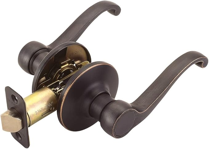 Design House Scroll Passage Door Lever for Hall and Closet, Fits Standard Doors, Oil Rubbed Bronze – Design House, 791624