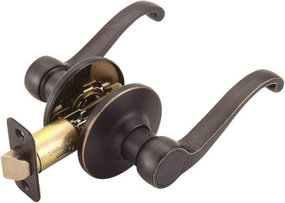 Design House Scroll Passage Door Lever for Hall and Closet, Fits Standard Doors, Oil Rubbed Bronze – Design House, 791624