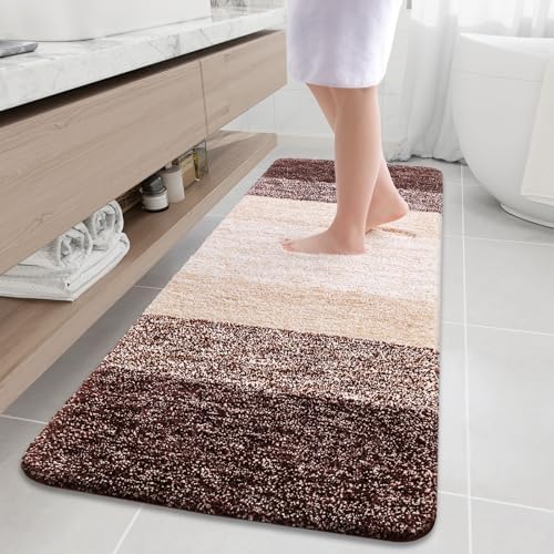 Arotive Microfiber Bathroom Rugs, Shaggy Soft Absorbent Bath Rug, 70x24