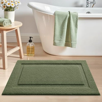 LUMI Ultra Soft Bathroom Rugs Absorbent, Non Slip Bath Mat 16X24, Green