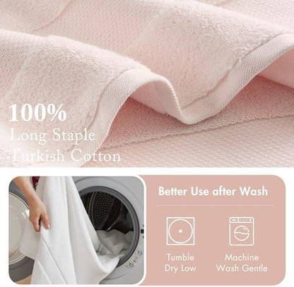 Madison Park 100% Turkish Cotton 600 GSM Bath Towel Set, 6 Piece, Blush