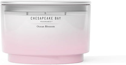Chesapeake Bay, 14.5oz Ocean Blossom Scented Candle, Mood Evoking Fragrance, Sea Glass-Inspired Jar, Premium Soy Blend Wax with Essential Oils, Coastal Fragrance for Home Décor or Gifting