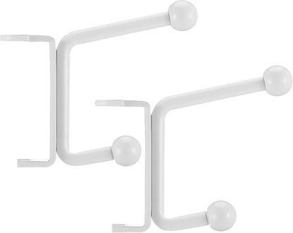 Novabright 2 Pack Door Hinge Hanger Hook Behind Door Towel Rack Double Hook Doors Towel Bar Holder Hinge Mounted for Compact Spaces, Small Bathrooms, and Bedroom(White)