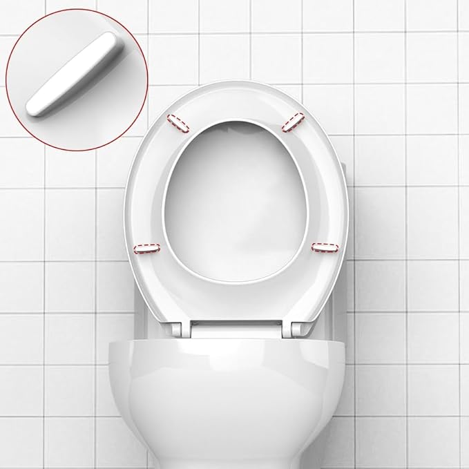 Round Toilet Seat, Soft-Slow Close, 17 Inch Round Toilet Seat For Round Toilets, Quiet-Close Lid And Seat, Easy To Install And Clean, Never Loosen, White