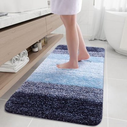 Arotive Microfiber Bathroom Rugs, Shaggy Soft Absorbent Bath Rug, 54x24